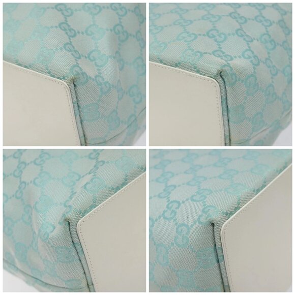 GUCCI GG Canvas Tote Bag Blue Gold 002 1098 Auth 125400 - Picture 14 of 16